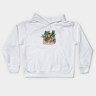 Plant lady, Girl with plants 2 Kids Hoodie